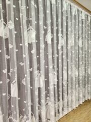 Beyaz prenses model çocuk odası tül perde