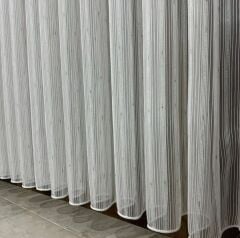 Gümüş makarna model zincir tül perde