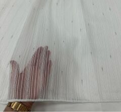 Gümüş makarna model zincir tül perde